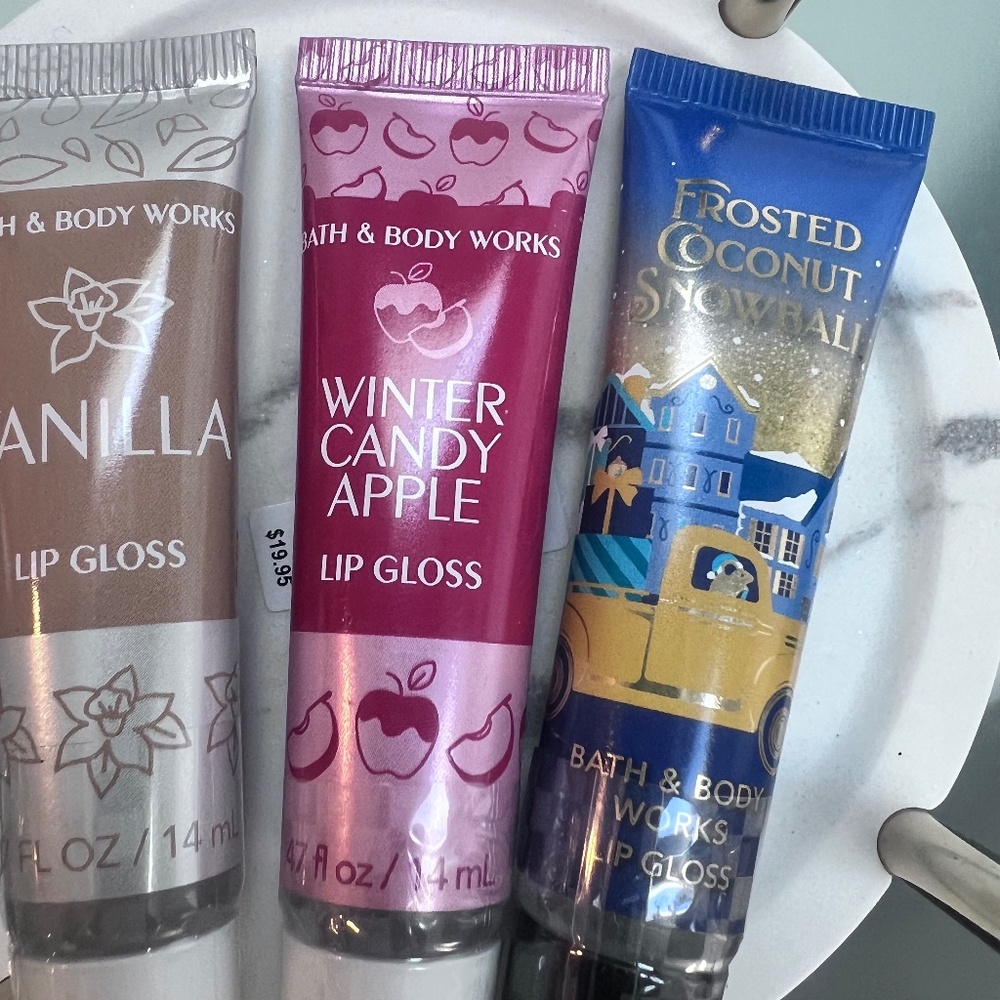 Bath and Body Works Holiday Lip Gloss Trio NWT